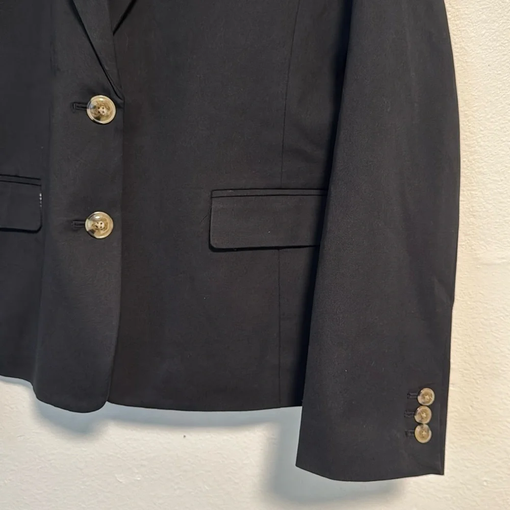 J. Crew Factory Cotton-blend two-button blazer in Black - Picture 11 of 12